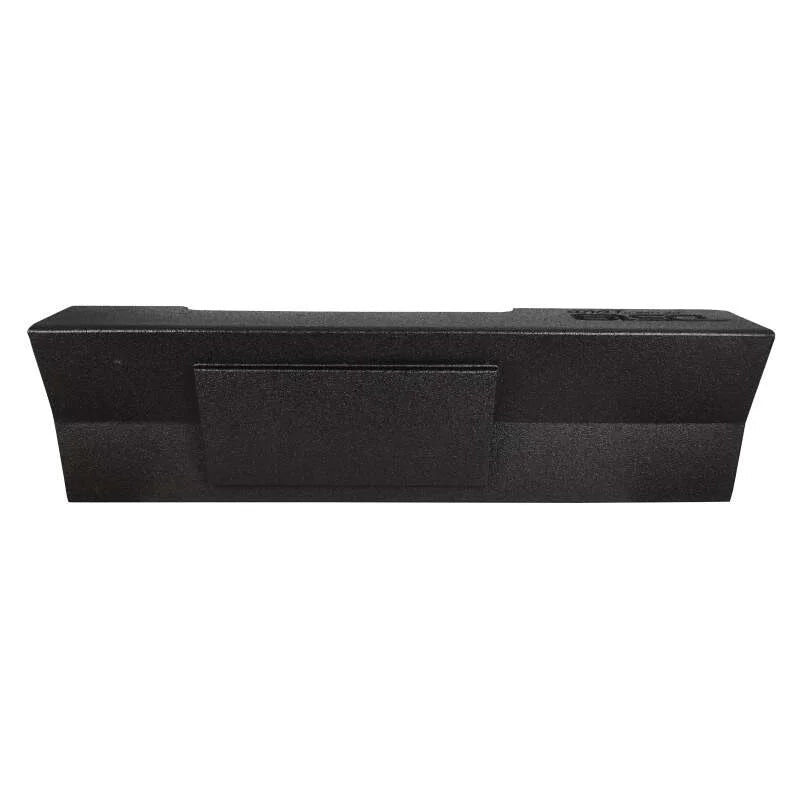 DS18 2x 10in Shallow Down Firing Underseat Ported Box Subwoofer Enclosure Black Spray Paint Finish - Side View