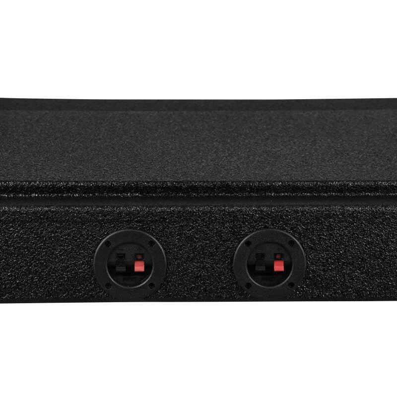 DS18 2x 10in Shallow Down Firing Underseat Ported Box Subwoofer Enclosure Black Spray Paint Finish - Additional View 5