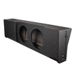 Load image into Gallery viewer, DS18 2x 12in Shallow Down Firing Underseat Ported Box Subwoofer Enclosure- Black Spray Paint Finish - Back View