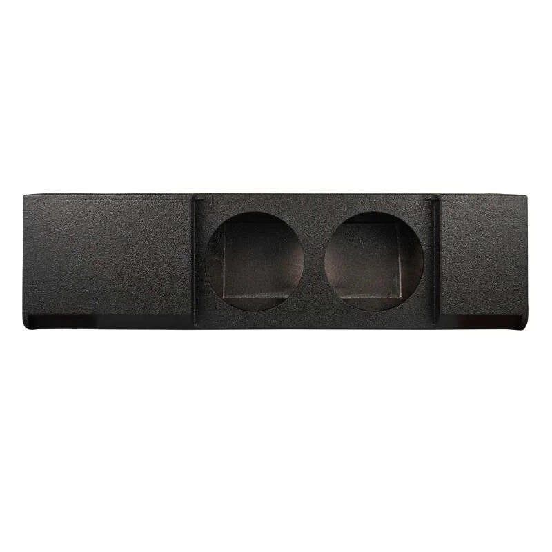 DS18 2x 12in Shallow Down Firing Underseat Ported Box Subwoofer Enclosure- Black Spray Paint Finish - Additional View 6