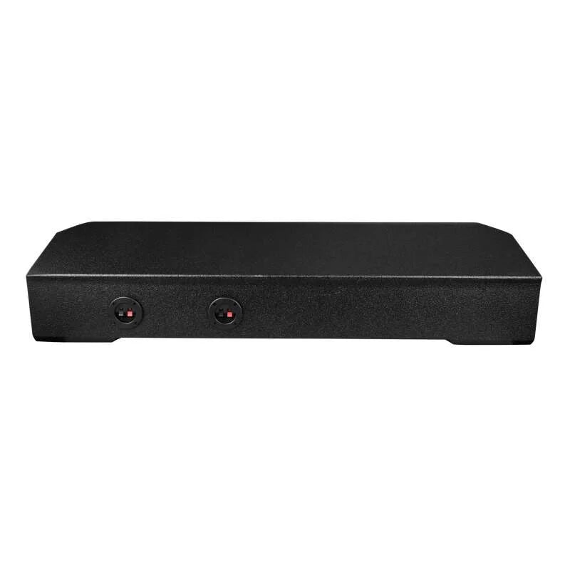 DS18 2x 8in Forward Firing Underseat Ported Box Subwoofer Enclosure -Black Spray Liner Paint Finish - Installation View