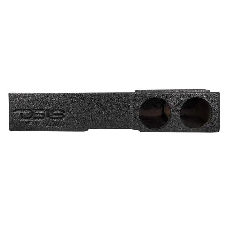 DS18 2x 8in Forward Firing Underseat Ported Box Subwoofer Enclosure Black Liner- Chevy/GMC/Ford - Side View