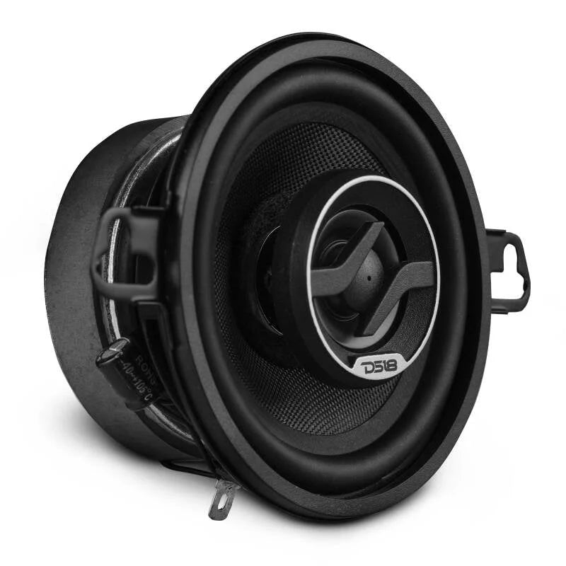 DS18 3.5in 40 Watts RMS 4 Ohm 2-Way Coaxial Speaker w/ Kevlar Cones - Back View