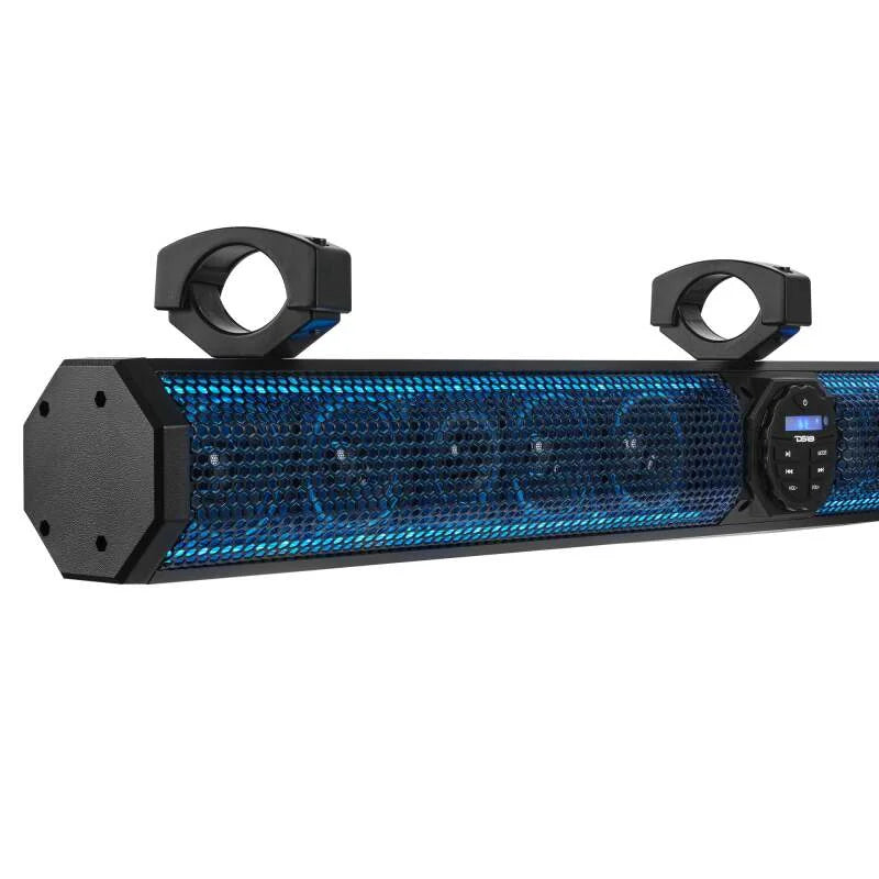 DS18 37in Soundbar 10 Speakers Amplified Bluetooth RGB Lightning 100 Watts RMS - Side View