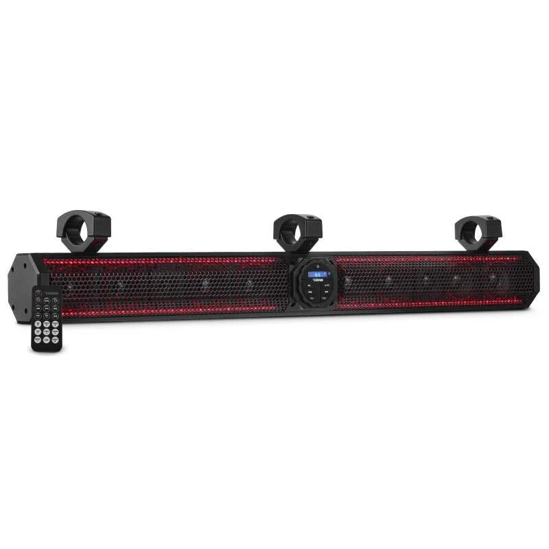DS18 37in Soundbar 10 Speakers Amplified Bluetooth RGB Lightning 100 Watts RMS - Back View