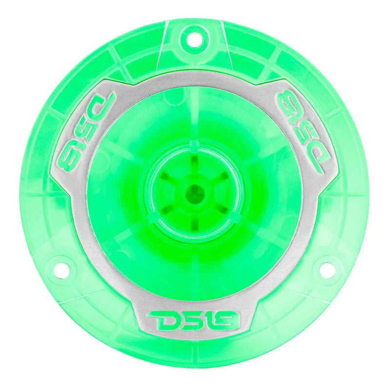 DS18 3.8in Super Bullet Tweeter 120 Watts RMS 1in Aluminum Vc 4 ohm RGB LED Lights - Pair - Back View