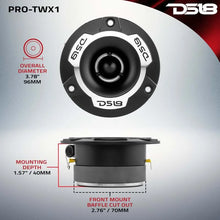 Load image into Gallery viewer, DS18 3.8in Super Bullet Tweeter 120 Watts RMS 1in Aluminum Vc 4 ohm Silver - Additional View 6