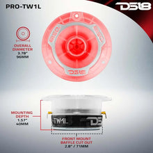 Load image into Gallery viewer, DS18 3.8in Super Bullet Tweeter 120 Watts RMS 1in Aluminum VC 4 Ohm RGB LED Lights - Pair - Additional View 5