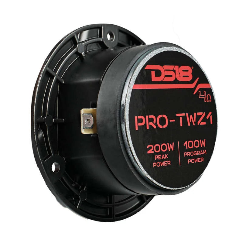 DS18 3.8in Super Bullet Tweeter Compression TW 100 Watts RMS 1in Aluminum Vc 4 ohm - Side View