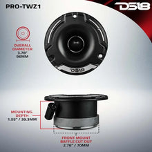 Load image into Gallery viewer, DS18 3.8in Super Bullet Tweeter Compression TW 100 Watts RMS 1in Aluminum Vc 4 ohm - Back View