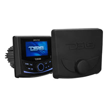 Load image into Gallery viewer, DS18 3in Color TFT Screen 2 Zones 4 volts Output BT RDS 4 x 50 Watts Silicone Cover Headunit MRX150 - Side View