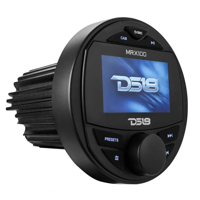 DS18 3in Color TFT Screen 2 Zones 4 volts Output BT RDS 4 x 50 Watts Silicone Cover Headunit MRX100 - Installation View