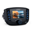 Load image into Gallery viewer, DS18 3in Color TFT Screen 3 Zones 4 volts Output BT RDS 4 x 50 Watts Headunit - Side View