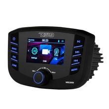 Load image into Gallery viewer, DS18 3in Color TFT Screen 3 Zones 4 volts Output BT RDS 4x 50 Watts DAB Europe Antenna Incl Headunit - Back View