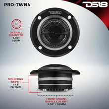 Load image into Gallery viewer, DS18 3in High Compression Neodymium Tweeter Hybrid Driver/Tweeter 140 Watts RMS 1in Pen Vc 4 ohm - Back View