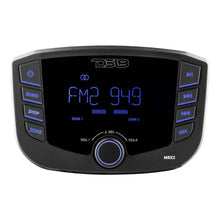 Load image into Gallery viewer, DS18 3in LCD Screen 2 Zones 4 volts Output BT RDS 4 x 40 Watts Headunit - Side View