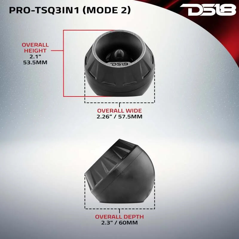 DS18 3in Surface Flush Angle High Comp Neodymium Super Bullet Twtr 100 Watts RMS 1in Almnm Vc 4 ohm - Additional View 7