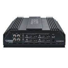 Load image into Gallery viewer, DS18 4-Channel Amp 2x 1000/4ohm Bridge 4 x 550/2ohm 4 x 300/4ohm Watts RMS Black - Side View