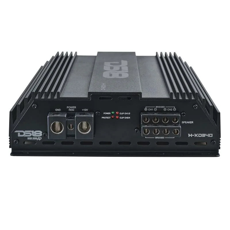 DS18 4-Channel Amp 2x 1000/4ohm Bridge 4 x 550/2ohm 4 x 300/4ohm Watts RMS Black - Installation View