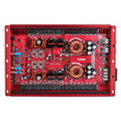 Load image into Gallery viewer, DS18 4-Channel Amp 2x 1000/4ohm Bridge 4 x 550/2ohm 4 x 300/4ohm Watts RMS Red - Back View