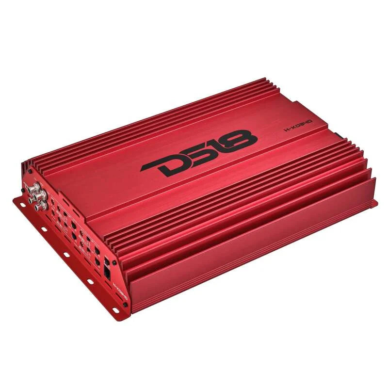 DS18 4-Channel Amp 2x 1000/4ohm Bridge 4 x 550/2ohm 4 x 300/4ohm Watts RMS Red - Installation View
