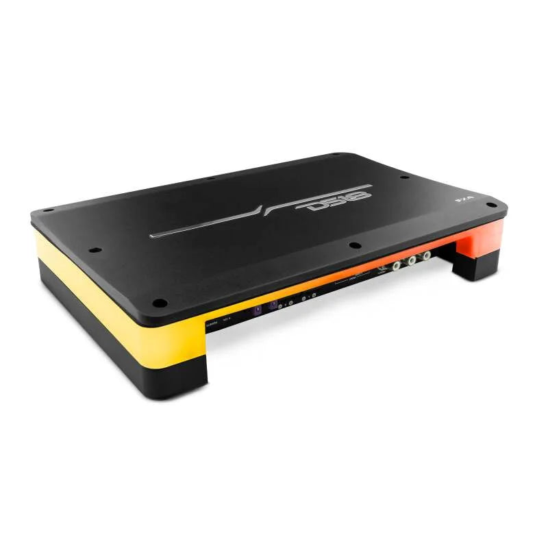 DS18 4-Channel Amp Stereo Full-Range 4 x 180 Watts RMS/4ohm Flush Mount w/ LED Lights - Back View