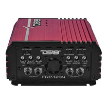 Load image into Gallery viewer, DS18 4-Channel Class-D Amp Stereo Full-Range 4 x 120 W RMS at4 ohm- Red - Back View