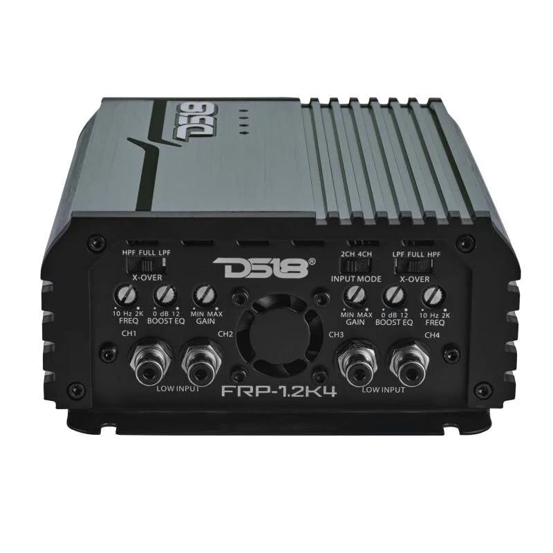 DS18 4-Channel Class-D Amp Stereo Full-Range 4 x 120 W RMS at4 ohm- Titanium - Installation View
