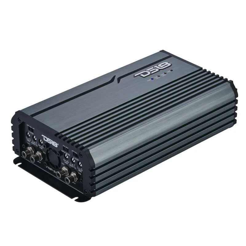 DS18 4-Channel Class-D Amp Stereo Full-Range 4 x 250 W RMS at4 ohm 4- Titanium - Side View