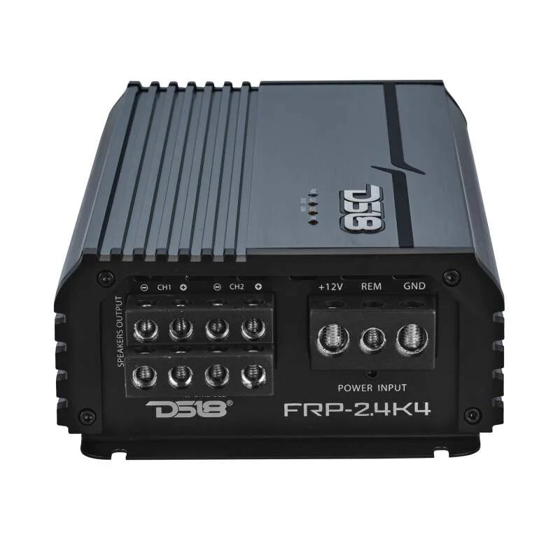 DS18 4-Channel Class-D Amp Stereo Full-Range 4 x 250 W RMS at4 ohm 4- Titanium - Back View