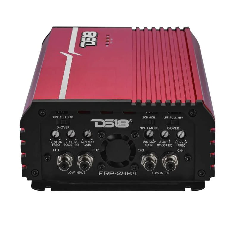 DS18 4-Channel Class-D Amp Stereo Full-Range 4 x 250 W RMS at4 ohm- Red - Additional View 5