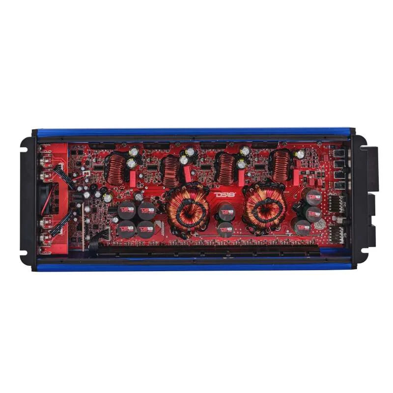DS18 4-Channel Class-D Amp Stereo Full-Range 4 x 400 W RMS at4 ohm- Blue - Back View