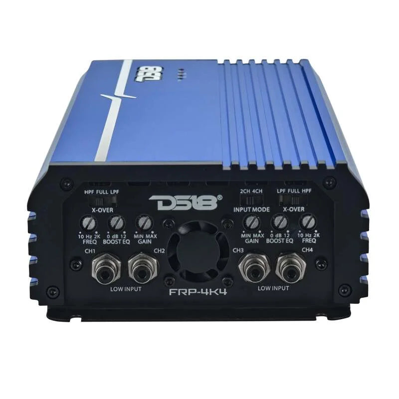 DS18 4-Channel Class-D Amp Stereo Full-Range 4 x 400 W RMS at4 ohm- Blue - Installation View
