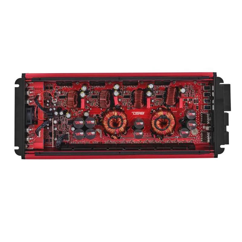 DS18 4-Channel Class-D Amp Stereo Full-Range 4 x 400 W RMS at4 ohm- Red - Back View
