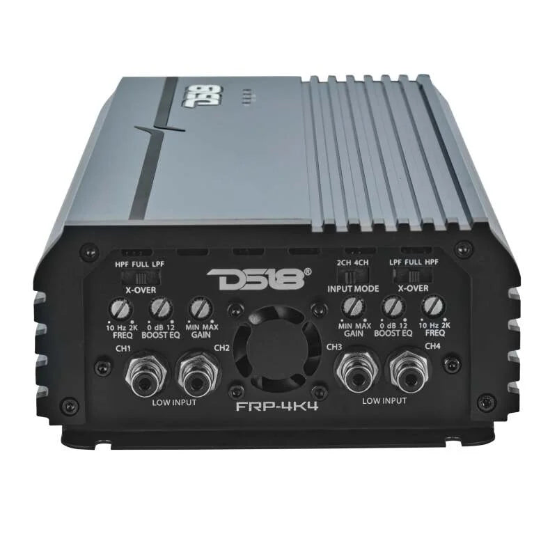DS18 4-Channel Class-D Amp Stereo Full-Range 4 x 400 W RMS at4 ohm- Titanium - Installation View