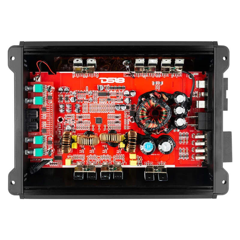 DS18 4-Channel Class D Amplifier 2x 400/4ohm Bridge 4 x 240/2ohm 4 x 150/4ohm Watts RMS - Back View