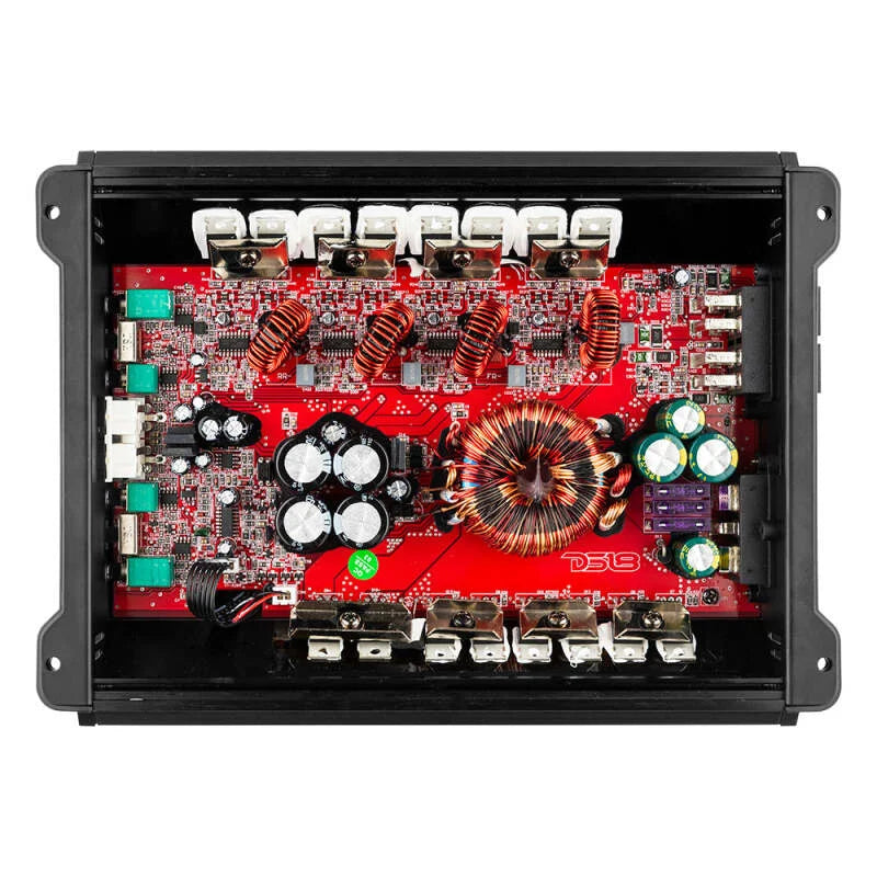 DS18 4-Channel Class D Amplifier 2x 600/4ohm Bridge 4 x 320/2ohm 4 x 200/4ohm Watts RMS - Side View