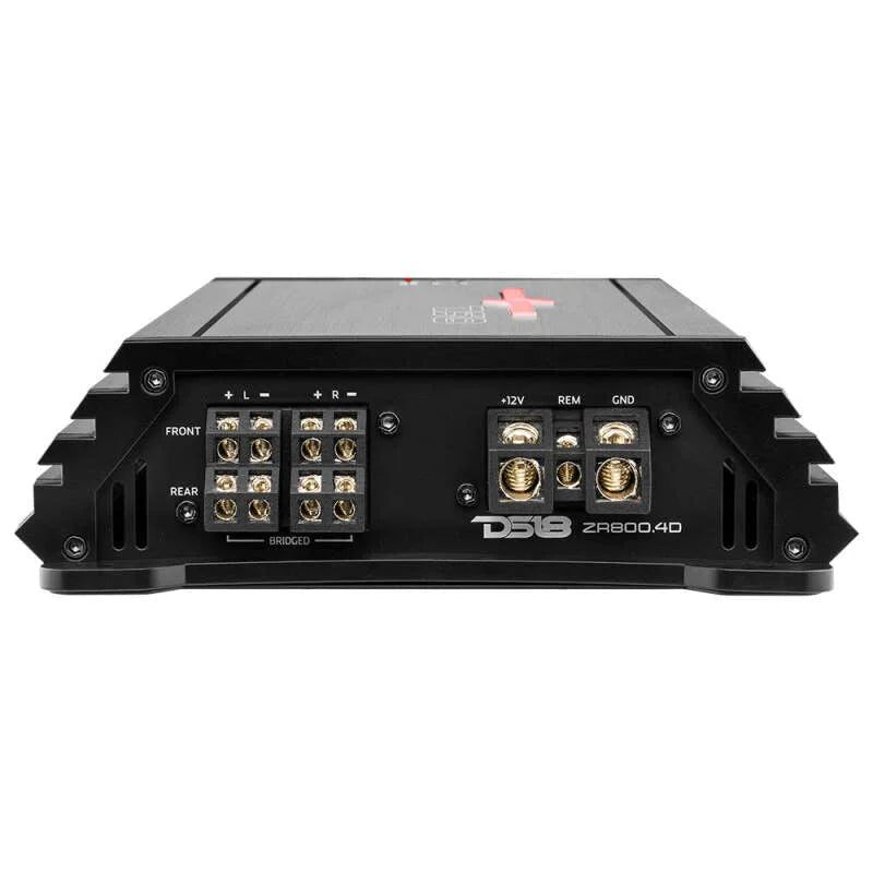 DS18 4-Channel Class D Amplifier 2x 600/4ohm Bridge 4 x 320/2ohm 4 x 200/4ohm Watts RMS - Back View