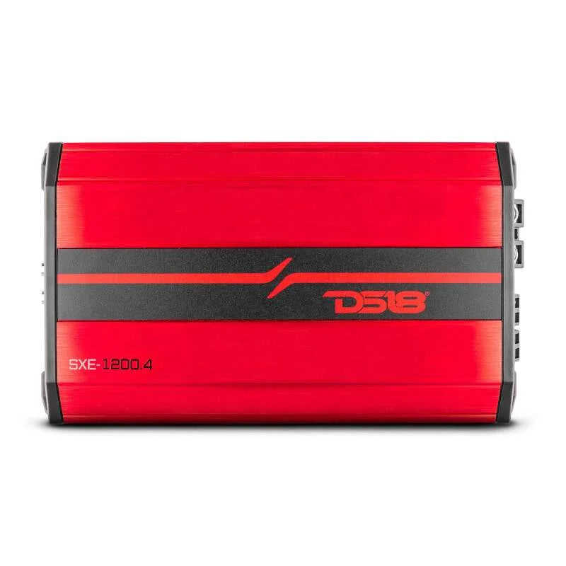 DS18 4-Channel SXE Amplifier Class A|B 2x 200/4ohm Bridge 4 x 100/2ohm 4 x 60/4ohm Watts RMS- Red - Additional View 5