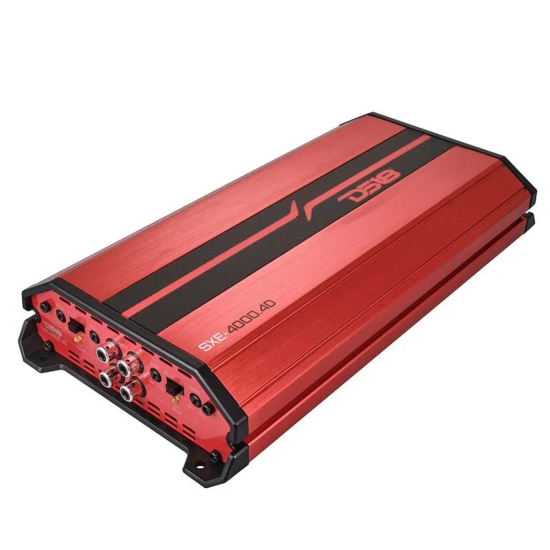DS18 4-Channel SXE Amplifier Class D 2x 750/4ohm Bridge 4 x 430/2ohm 4 x 275/4ohm Watts RMS- Red - Installation View