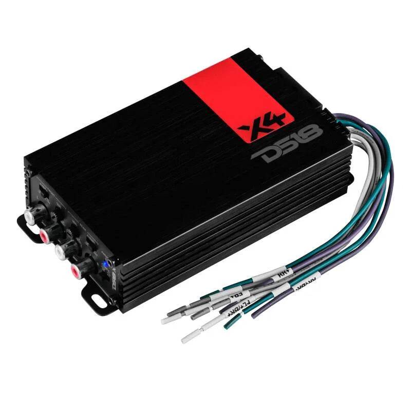 DS18 4-Channel Ultra Compact Class D Amplifier 2x 220/4ohm Bridge 4 x 140/2ohm 4 x 70/4ohm Watts RMS - Back View