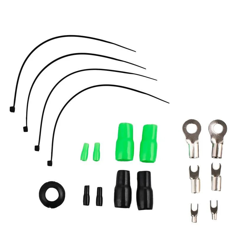 DS18 4-GA Amplifier Install Kit Advance- Green - Side View