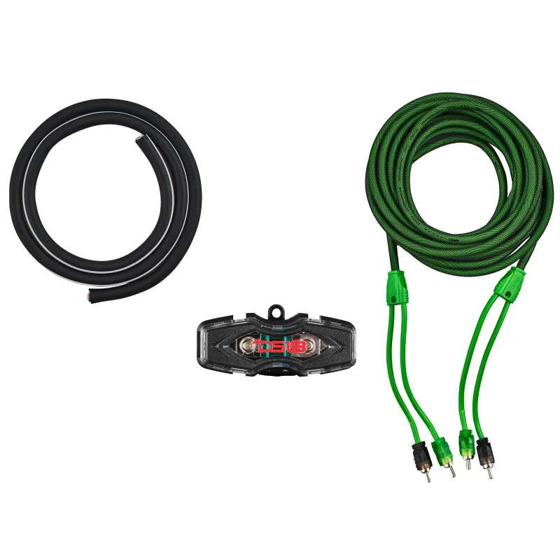 DS18 4-GA Amplifier Install Kit Advance- Green - Additional View 5