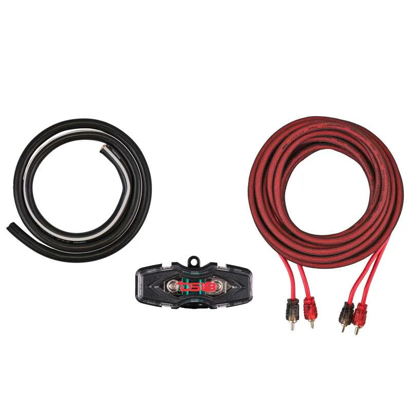 DS18 4-GA Amplifier Install Kit Advance- Red - Side View