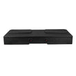 Load image into Gallery viewer, DS18 4 x 8in Forward Firing Underseat Ported Box Subwoofer Enclosure Black Spray Liner Paint Finish - Back View