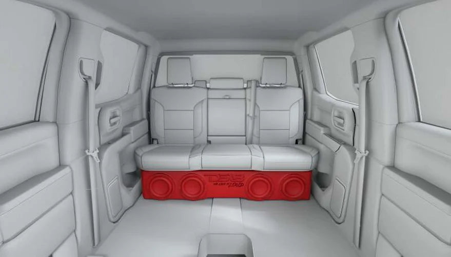 DS18 4 x 8in Forward Firing Underseat Ported Box Subwoofer Enclosure Black Spray Liner Paint Finish - Additional View 6