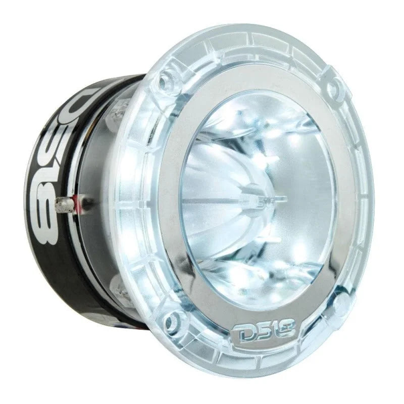 DS18 4.5in Super Bullet Tweeter 280 Watts RMS 1.75in Titanium Vc 4 ohm RGB LED Lights - Installation View