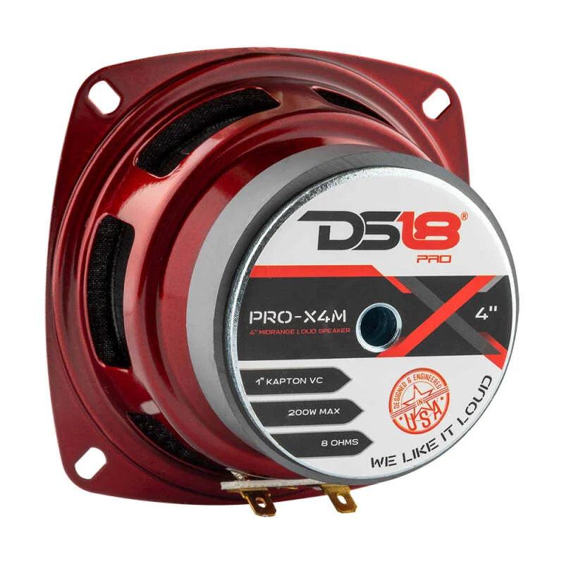 DS18 4in 100 Watts RMS 8 ohm Mid-Range Loudspeaker - Back View