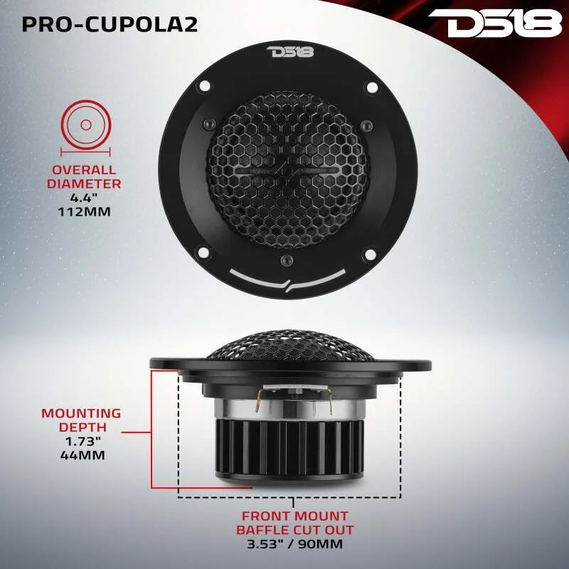DS18 4in 200 Watts RMS 4 ohm Neodymium Mid-Range Tuned Closed-End Chamber Loudspeakers - Installation View