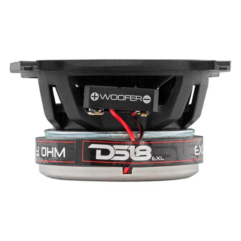 DS18 4in 60 Watts RMS 3 ohm 2-Way Coaxial Speakers And Component System w/ Fiberglass Cone - Additional View 7